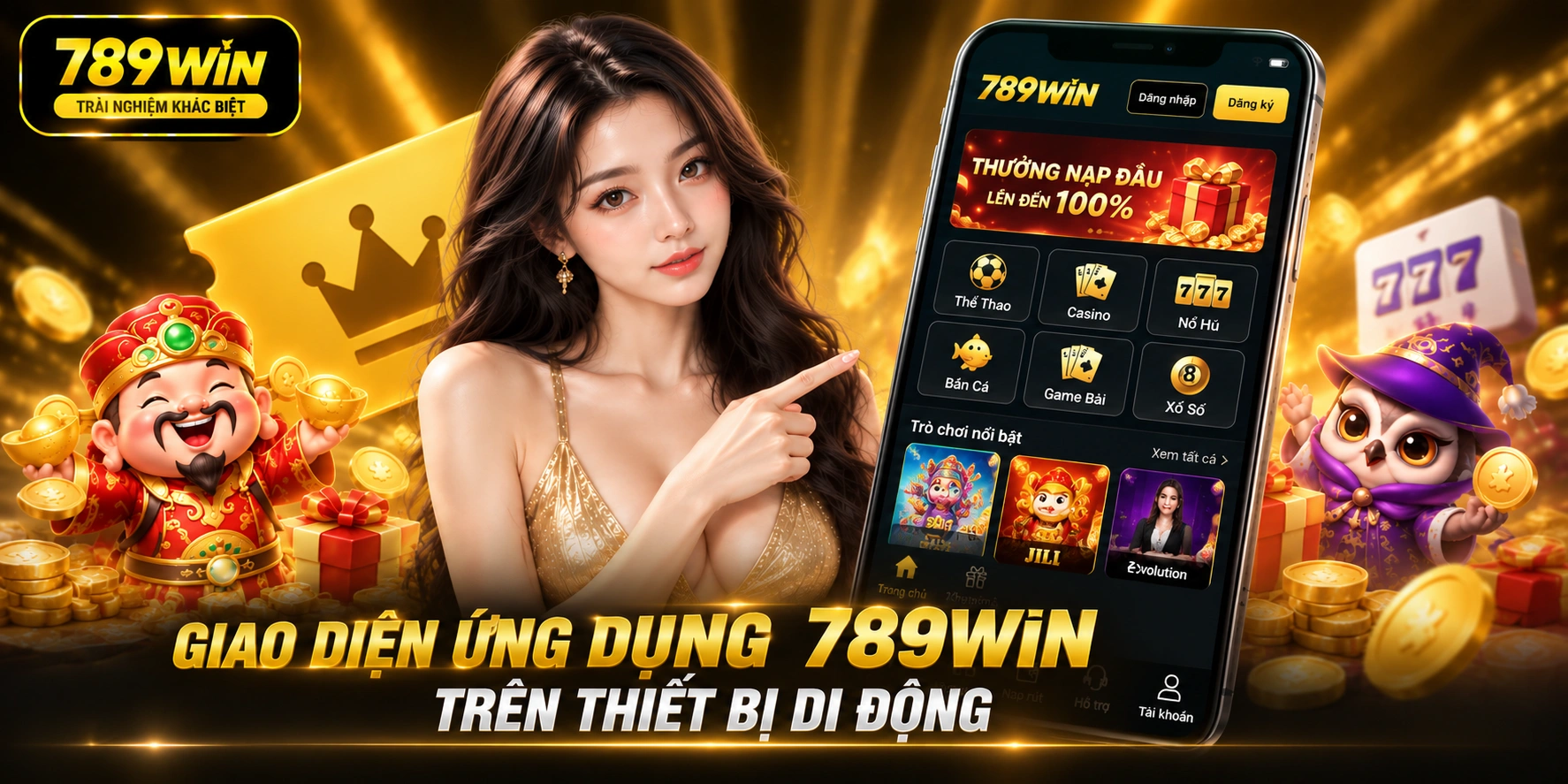 Giao diện ứng dụng 789WIN trên thiết bị di động